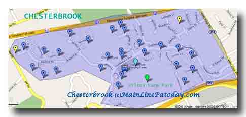 Chesterbrook Map-28 Chesterbrook Villages Chesterbrook Shopping Center Wilson Farm Park